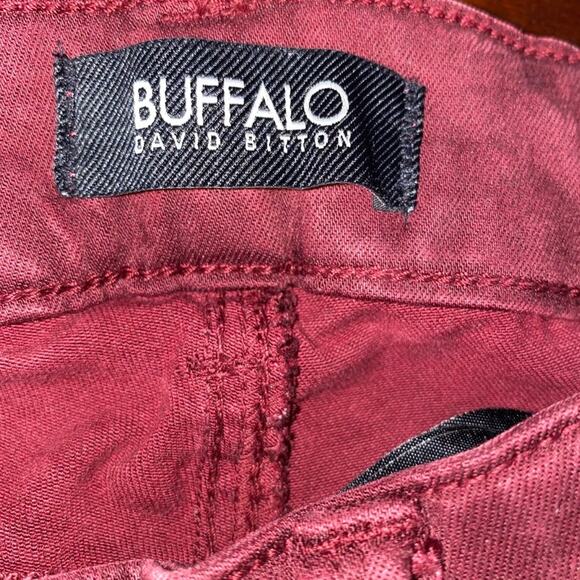 Buffalo David Bitton Hope Skinny BL14409 Jeans Size 26 Burgundy - Picture 7 of 9